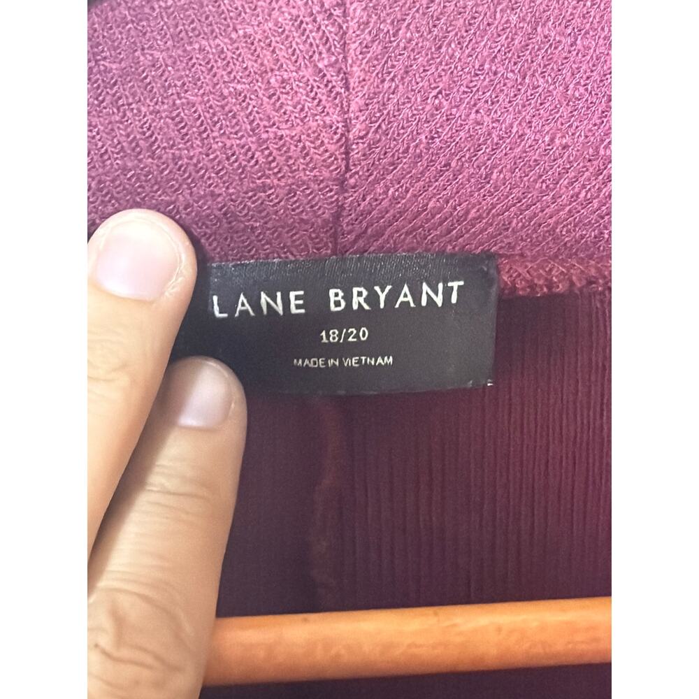 Lane Bryant Top 18 20 Sheer Animal Print Blouse Burgundy Knit Turtleneck LotOf 2 - Picture 10 of 16